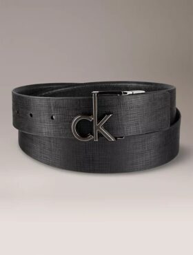 Cintura reversibile con placca con logo Monogram