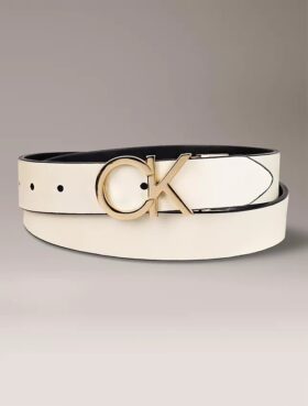 Cintura reversibile con placca con logo Monogram
