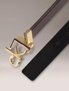 Cintura reversibile con placca con logo Monogram