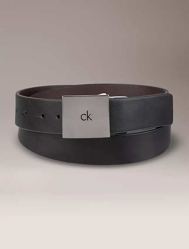 Cintura reversibile con placca logo quadrata Cintura reversibile con placca logo quadrata