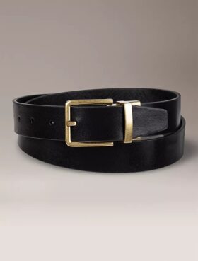 Cintura reversibile in pelle Saffiano