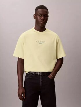 Ckj T-shirt comoda con grafica del logo