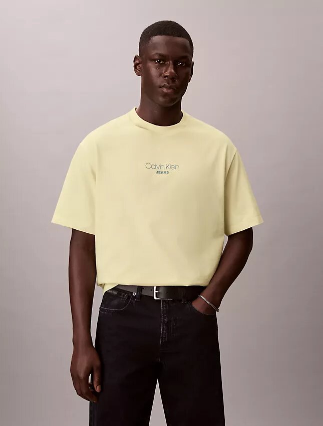 Ckj T-shirt comoda con grafica del logo Ckj T-shirt comoda con grafica del logo