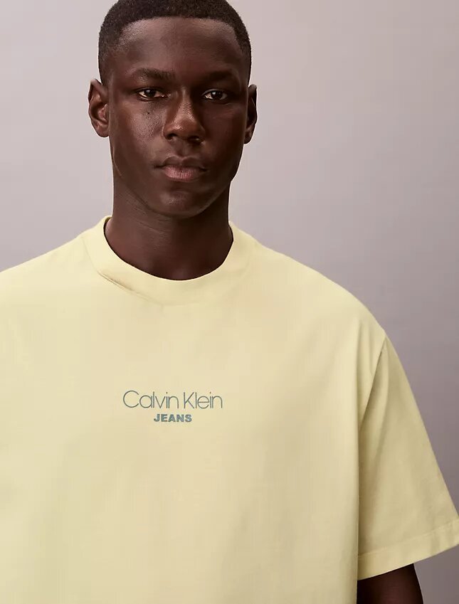 Ckj T-shirt comoda con grafica del logo Ckj T-shirt comoda con grafica del logo
