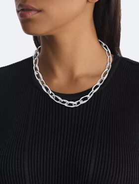 Collana a maglia con forma organica