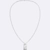 Collana con ciondolo rettangolare organico