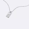 Collana con ciondolo rettangolare organico