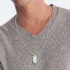 Collana con ciondolo rettangolare organico