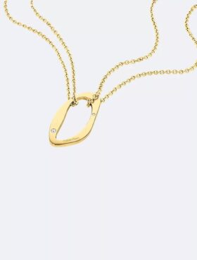 Collana con pendente dalla forma rotonda e organica