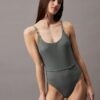 Costume da bagno intero con micro cintura e scollo posteriore Costume da bagno intero con micro cintura e scollo posteriore