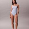 Costume da bagno intero con monogramma grafico