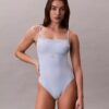 Costume da bagno intero con monogramma grafico