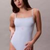 Costume da bagno intero con monogramma grafico