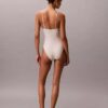 Costume da bagno intero senza spalline a tinta unita