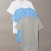 Cotton Classics Confezione da 3 T-shirt a girocollo dal taglio classico