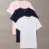 Cotton Classics Confezione da 3 T-shirt a girocollo dal taglio classico