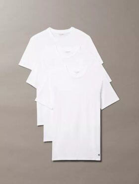 Cotton Classics Confezione da 3 T-shirt a girocollo dal taglio classico