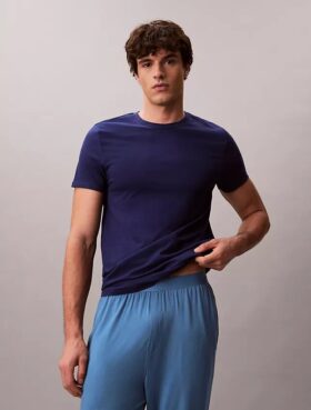 Cotton Classics Confezione da 3 T-shirt a girocollo dal taglio classico