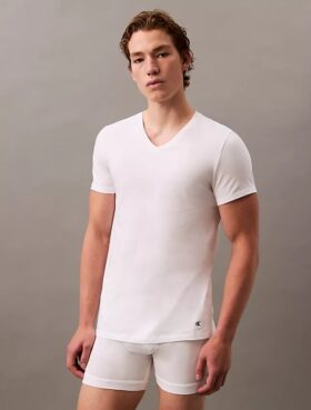 Cotton Classics Confezione da 5 T-shirt con scollo a V e vestibilità classica