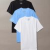 Cotton Stretch Blend Confezione da 3 T-shirt slim fit con girocollo