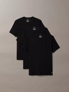 Cotton Stretch Blend Confezione da 3 T-shirt slim fit con girocollo
