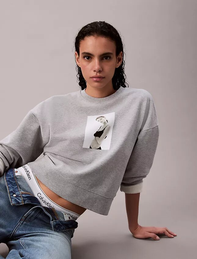Felpa comoda con stampa Terry di Kate Moss Felpa comoda con stampa Terry di Kate Moss