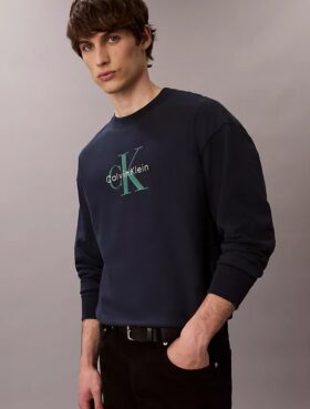 Felpa comoda in spugna di alta qualità con logo Monogram