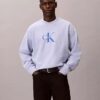 Felpa comoda in spugna premium con logo Monogram Felpa comoda in spugna premium con logo Monogram