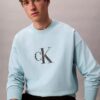 Felpa comoda in spugna premium con logo Monogram Felpa comoda in spugna premium con logo Monogram