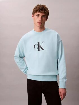 Felpa comoda in spugna premium con logo Monogram