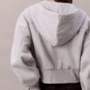 Felpa con cappuccio comoda in pile con zip e nastro con logo Felpa con cappuccio comoda in pile con zip e nastro con logo