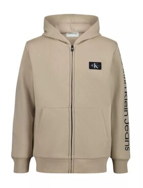 Felpa con cappuccio e zip con toppa Monologo da bambino