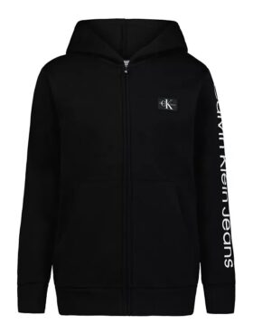 Felpa con cappuccio e zip con toppa Monologo da bambino