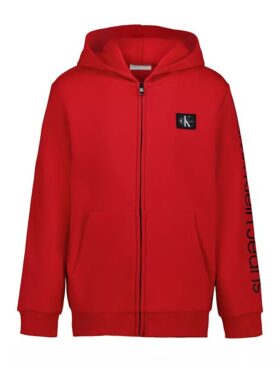 Felpa con cappuccio e zip con toppa Monologo da bambino