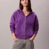 Felpa con cappuccio e zip in French Terry con logo d’archivio Felpa con cappuccio e zip in French Terry con logo d’archivio