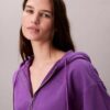 Felpa con cappuccio e zip in French Terry con logo d’archivio Felpa con cappuccio e zip in French Terry con logo d’archivio