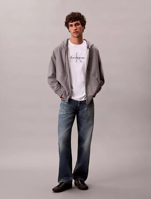 Felpa con cappuccio e zip in spugna premium Felpa con cappuccio e zip in spugna premium