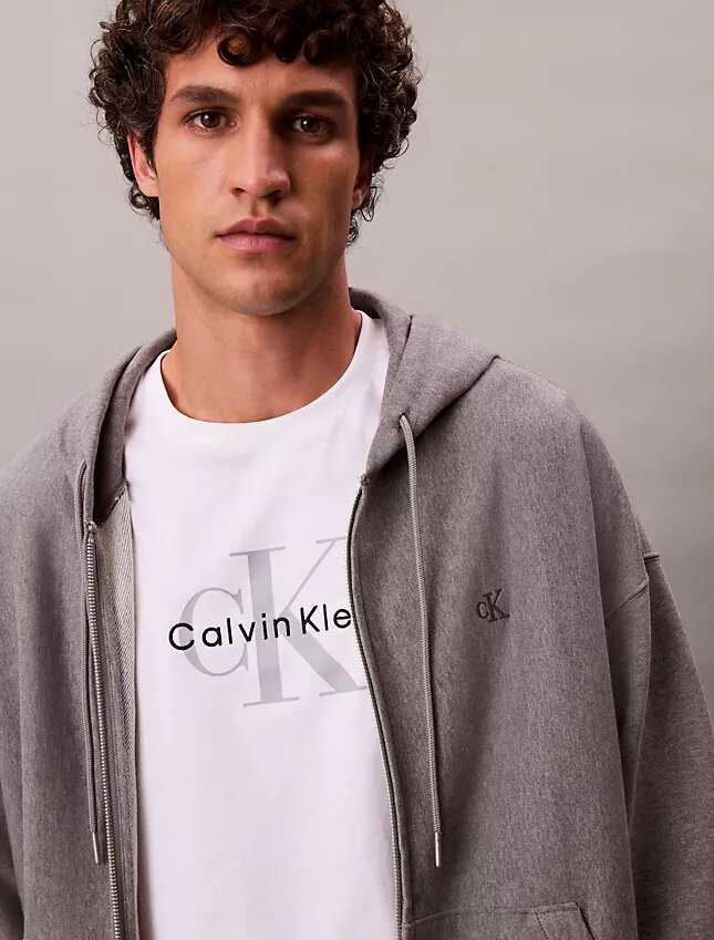 Felpa con cappuccio e zip in spugna premium Felpa con cappuccio e zip in spugna premium