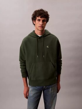 Felpa con cappuccio in felpa Monogram premium