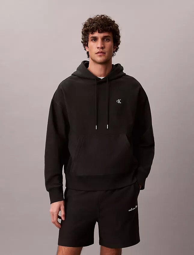 Felpa con cappuccio in felpa Monogram premium Felpa con cappuccio in felpa Monogram premium
