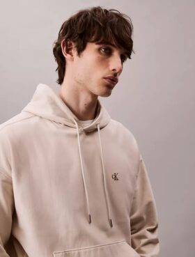 Felpa con cappuccio in felpa Monogram premium