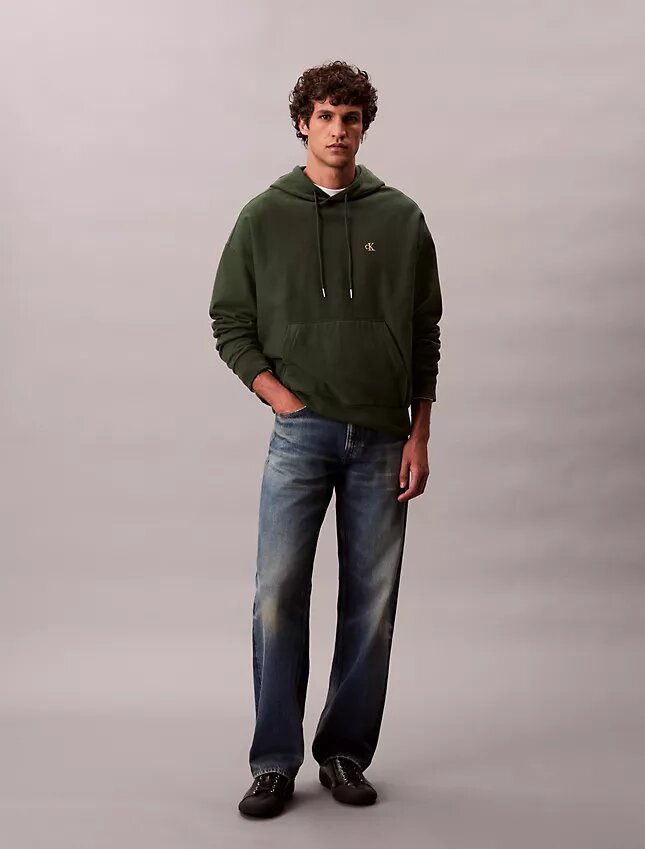 Felpa con cappuccio in felpa Monogram premium Felpa con cappuccio in felpa Monogram premium