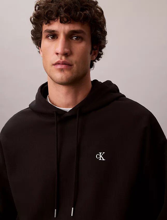 Felpa con cappuccio in felpa Monogram premium Felpa con cappuccio in felpa Monogram premium