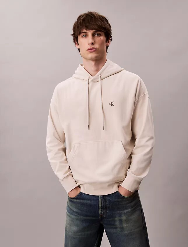 Felpa con cappuccio in felpa Monogram premium Felpa con cappuccio in felpa Monogram premium