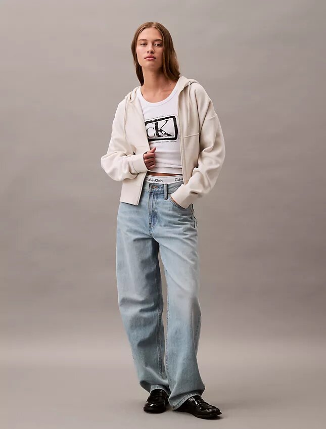 Felpa con cappuccio in pile con monogramma Felpa con cappuccio in pile con monogramma