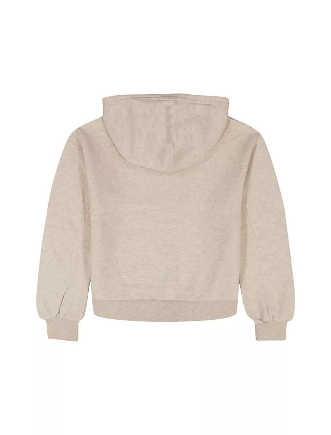 Felpa con cappuccio in pile da bambina con zip Felpa con cappuccio in pile da bambina con zip