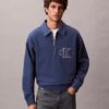 Felpa con logo Monogram e zip a un quarto Felpa con logo Monogram e zip a un quarto