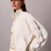 Felpa con zip integrale e nastro con logo