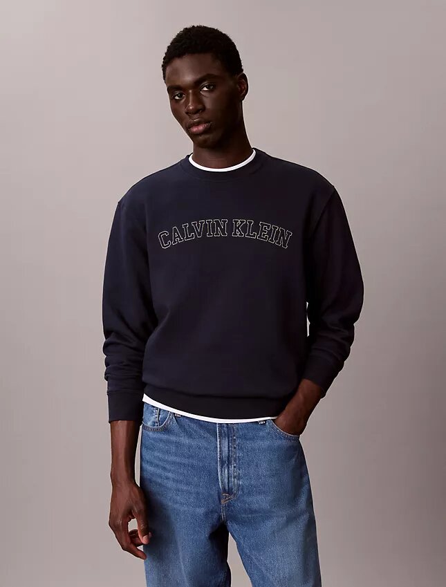 Felpa in pile con logo Varsity Felpa in pile con logo Varsity