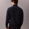 Felpa Monologo Premium in spugna con zip a un quarto Felpa Monologo Premium in spugna con zip a un quarto